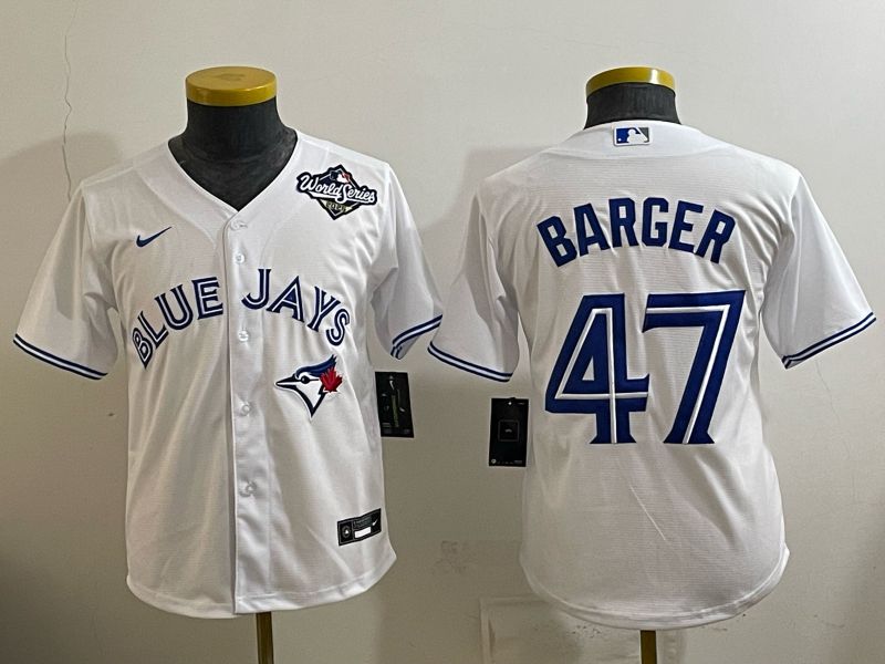 Youth 2025 Toronto Blue Jays #47 Barger white Game Nike MLB Jersey style 003->youth mlb jersey->Youth Jersey